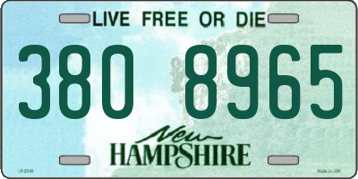 NH license plate 3808965