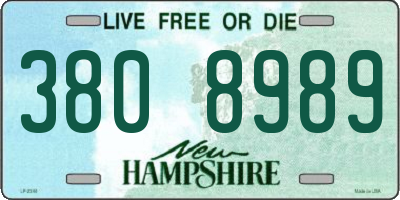 NH license plate 3808989