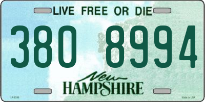 NH license plate 3808994