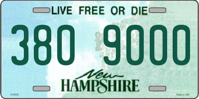 NH license plate 3809000