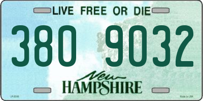 NH license plate 3809032