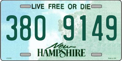 NH license plate 3809149