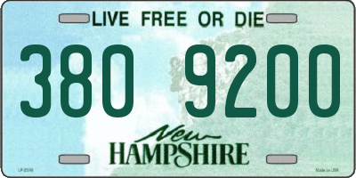 NH license plate 3809200