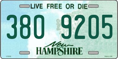 NH license plate 3809205