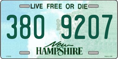 NH license plate 3809207