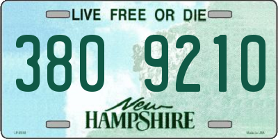 NH license plate 3809210
