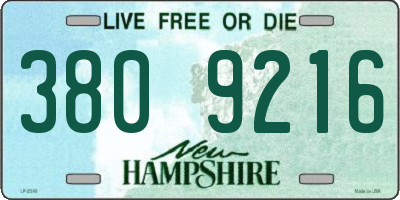 NH license plate 3809216