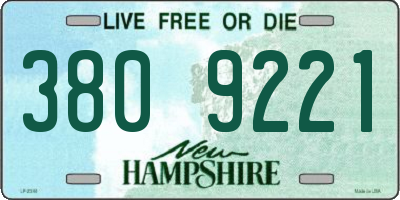 NH license plate 3809221