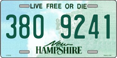 NH license plate 3809241