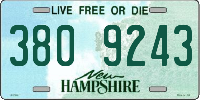 NH license plate 3809243