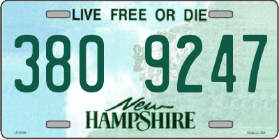 NH license plate 3809247