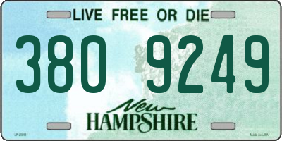 NH license plate 3809249