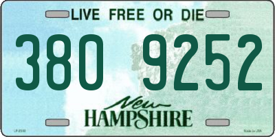 NH license plate 3809252