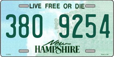 NH license plate 3809254