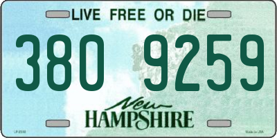 NH license plate 3809259