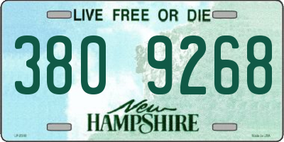 NH license plate 3809268