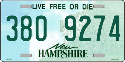 NH license plate 3809274