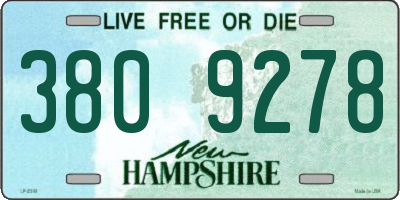 NH license plate 3809278