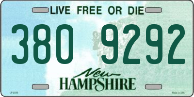 NH license plate 3809292