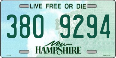 NH license plate 3809294