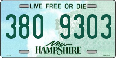 NH license plate 3809303