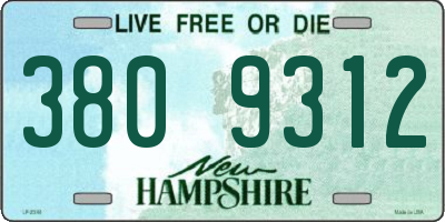 NH license plate 3809312