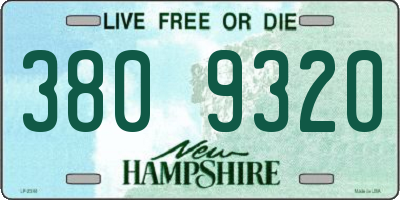 NH license plate 3809320
