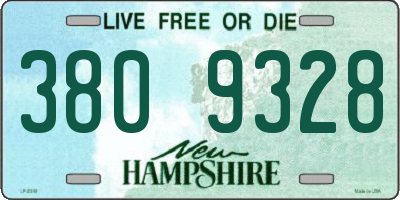 NH license plate 3809328