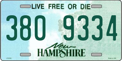 NH license plate 3809334