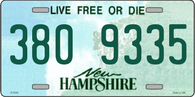 NH license plate 3809335