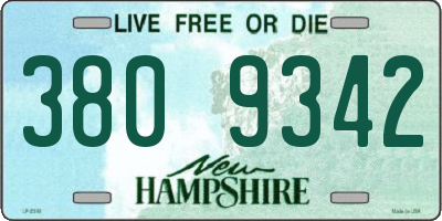 NH license plate 3809342