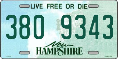 NH license plate 3809343