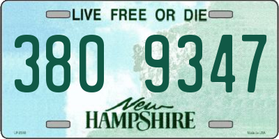 NH license plate 3809347