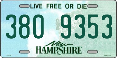 NH license plate 3809353