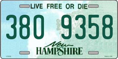 NH license plate 3809358