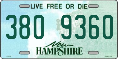 NH license plate 3809360