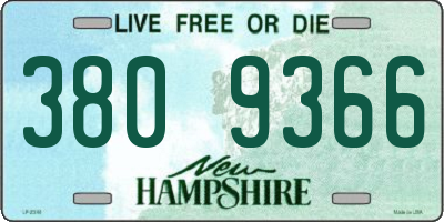 NH license plate 3809366