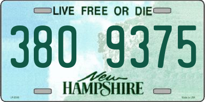 NH license plate 3809375