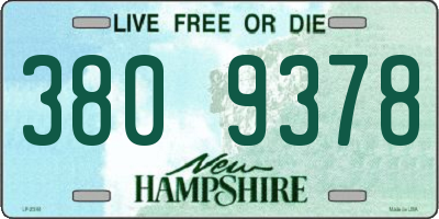 NH license plate 3809378