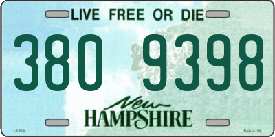NH license plate 3809398