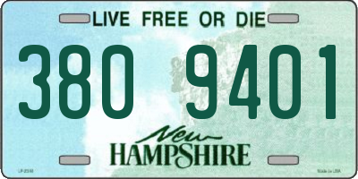 NH license plate 3809401