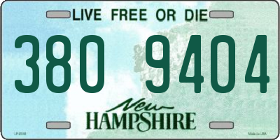 NH license plate 3809404