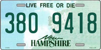 NH license plate 3809418