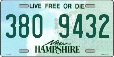 NH license plate 3809432