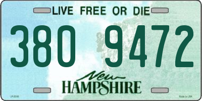 NH license plate 3809472