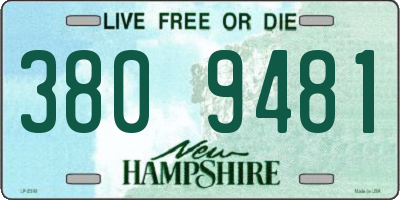 NH license plate 3809481