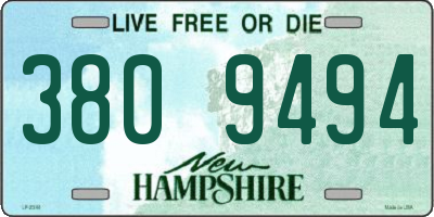 NH license plate 3809494