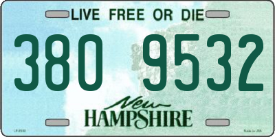 NH license plate 3809532