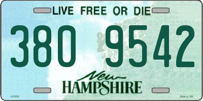 NH license plate 3809542