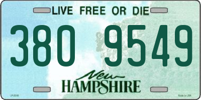 NH license plate 3809549